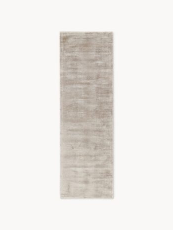 JANE ręcznie tkany chodnik z wiskozy Jane, jasnoszary, 80x250 cm