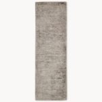 JANE ręcznie tkany chodnik z wiskozy, taupe,  80x250 cm
