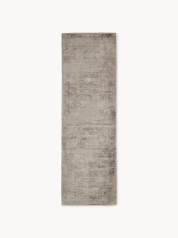 JANE ręcznie tkany chodnik z wiskozy, taupe,  80x250 cm