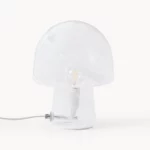TALIA - lampa stołowa, biała o wyglądzie marmuru