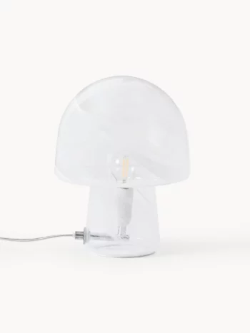 TALIA - lampa stołowa, biała o wyglądzie marmuru