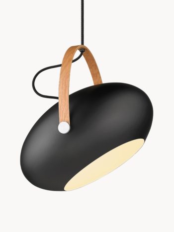 DC lampa wisząca wykonana z metalu, 40x35 cm, czarna
