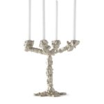 DRIP - ręcznie wykonany świecznik z metalu, 32 cm