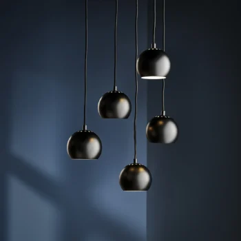 BALL lampa wisząca, czarna, 12 cm