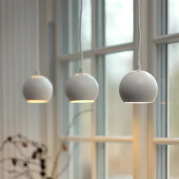 BALL lampa wisząca, biała, 12 cm
