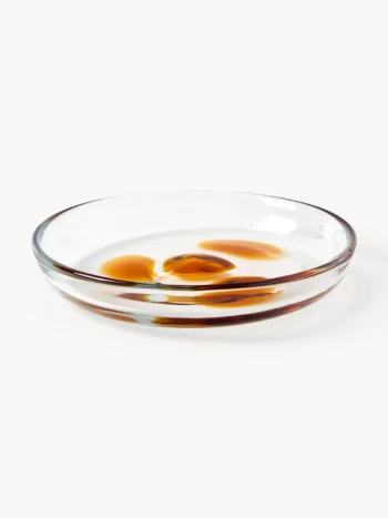 AURUM miska dekoracyjna ze szkła, pomarańczowy/transparentny, 25 cm