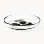 AURUM miska dekoracyjna ze szkła, antracytowy/transparentny, 25 cm
