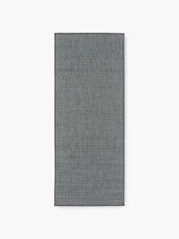WHITBY dwustronny chodnik wewnętrzny/zewnętrzny, ciemny szary, 80x200 cm
